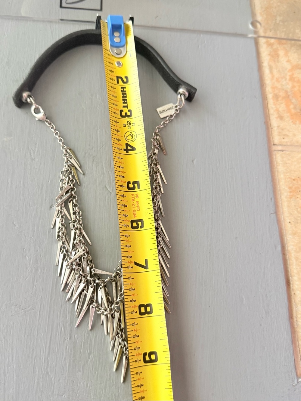 Jenny Bird Silver Triple-Layer Spike Necklace - Picture 7 of 8